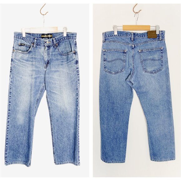 Vintage Faded Medium Blue LEE Jeans / Size 34 waist / size Medium - Picture 2 of 10